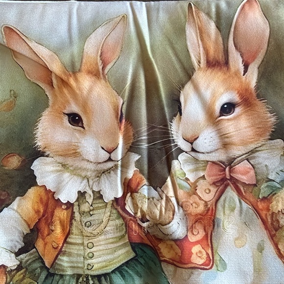 NWT Beatrix Potter Peter Rabbit inspired fairytale fantasy throw pillow cover OS - Picture 5 of 16